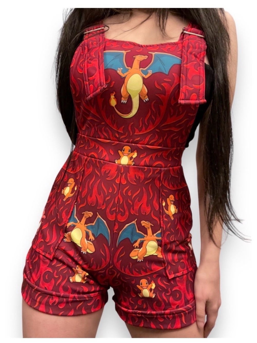 NWT Blackmilk x Pokémon Charmander Overall Shorts